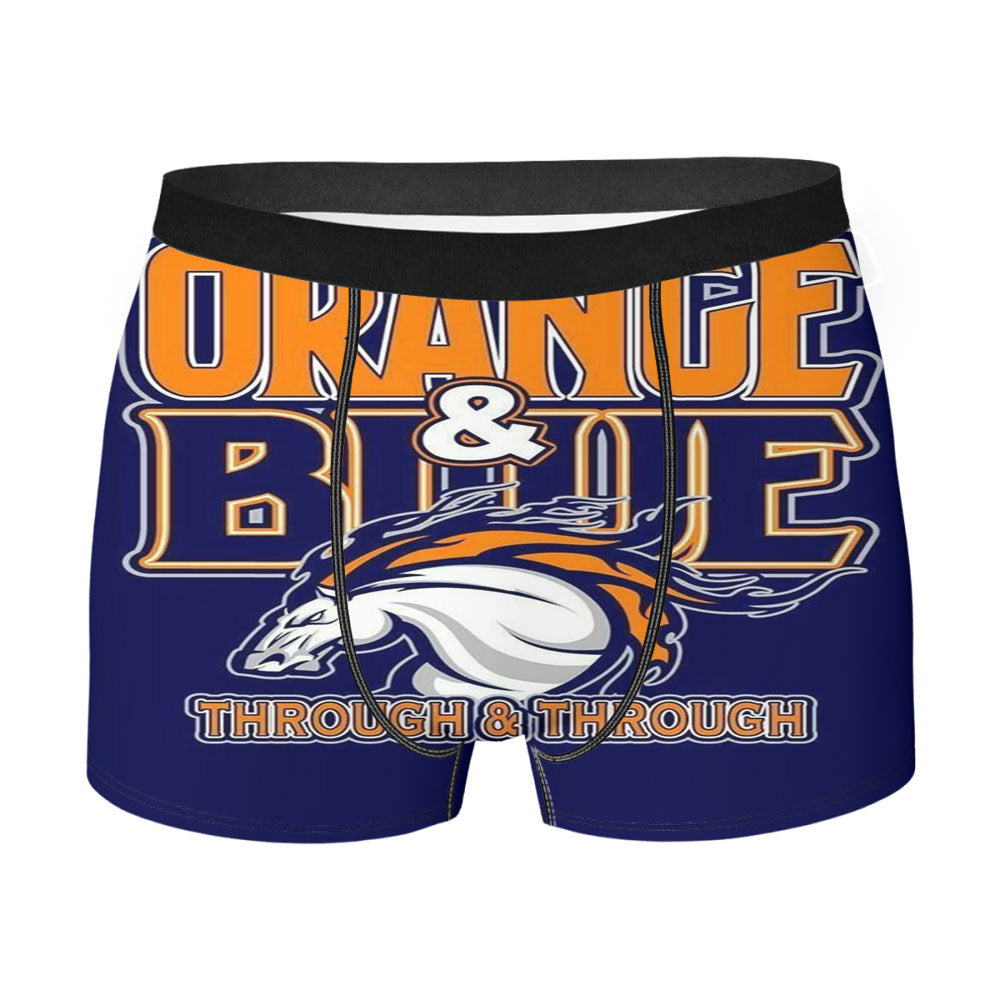 Orange Blue Hockey Men'S Boxer Briefs