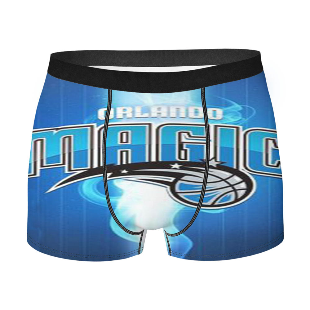Orlando Magic Basketball Blue Flame Men'S Boxer Briefs