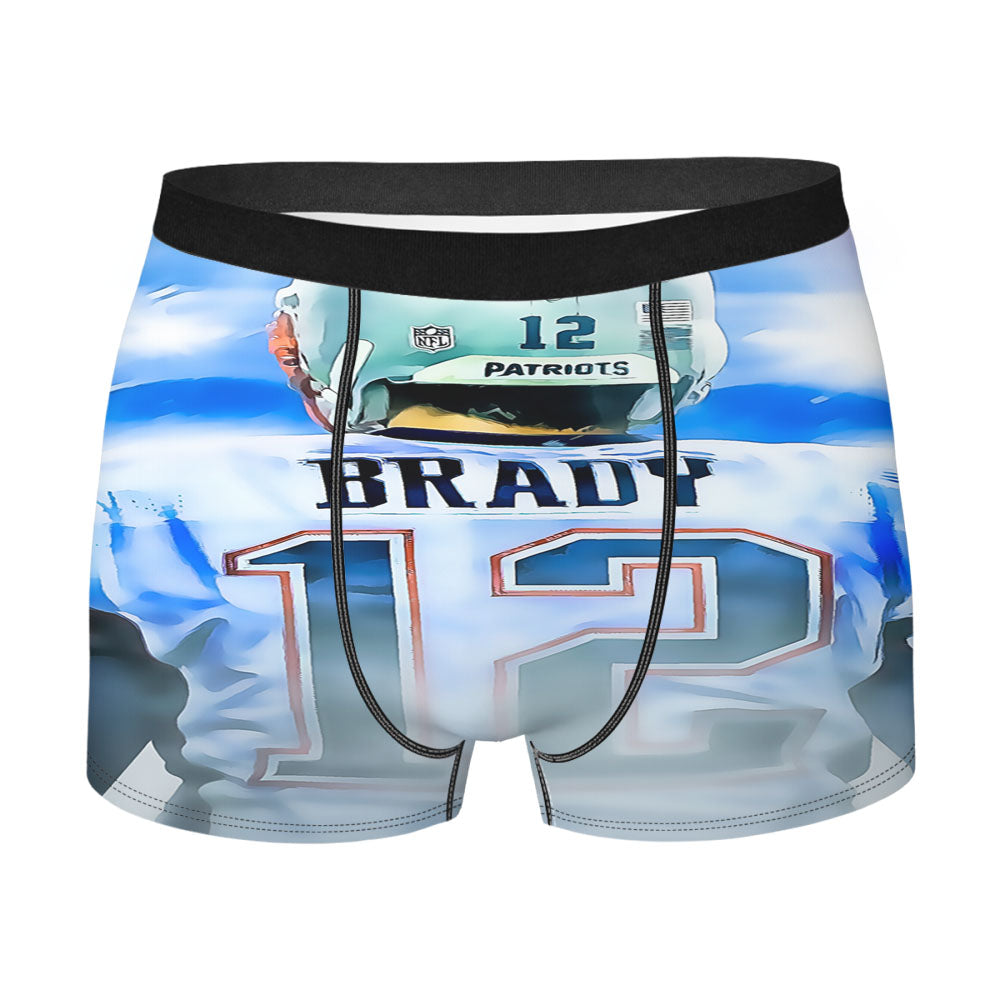 Patriots Super Bowl Wallpaper Li Wallpaper Brady Men'S Boxer Briefs