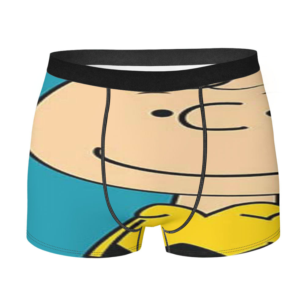 Peanuts Charlie Brown Blue Men'S Boxer Briefs