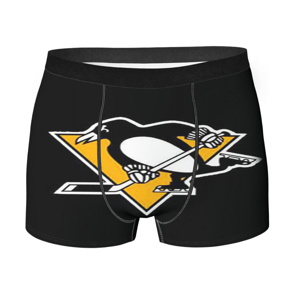 Pittsburgh Penguins Black Logo Men'S Boxer Briefs