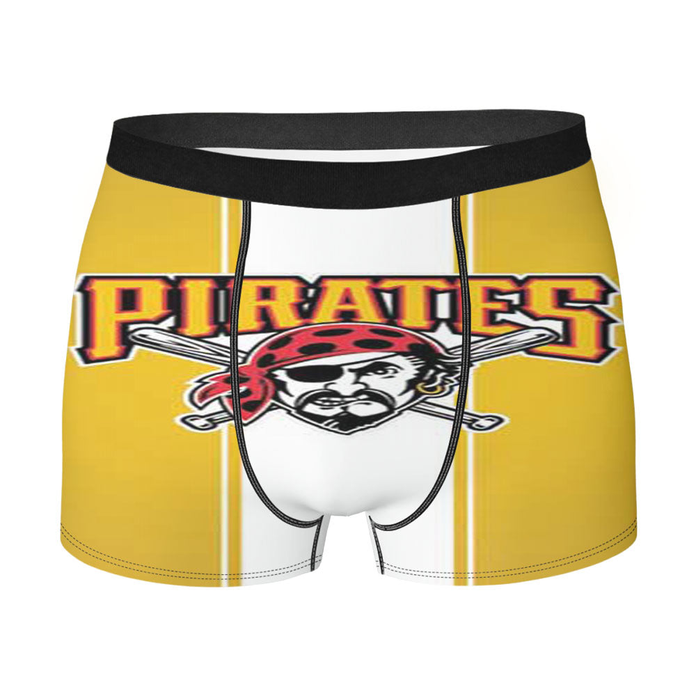 Pittsburgh Pirates Stripe On Yellow Men'S Boxer Briefs