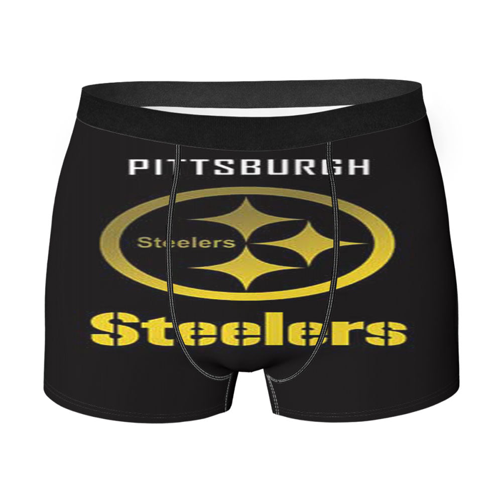 Pittsburgh Steelers Gold Fade Men'S Boxer Briefs