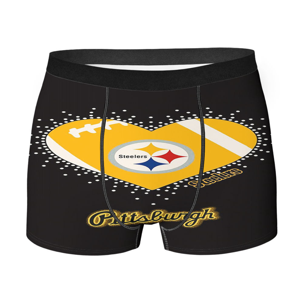Pittsburgh Steelers Hearth Men'S Boxer Briefs