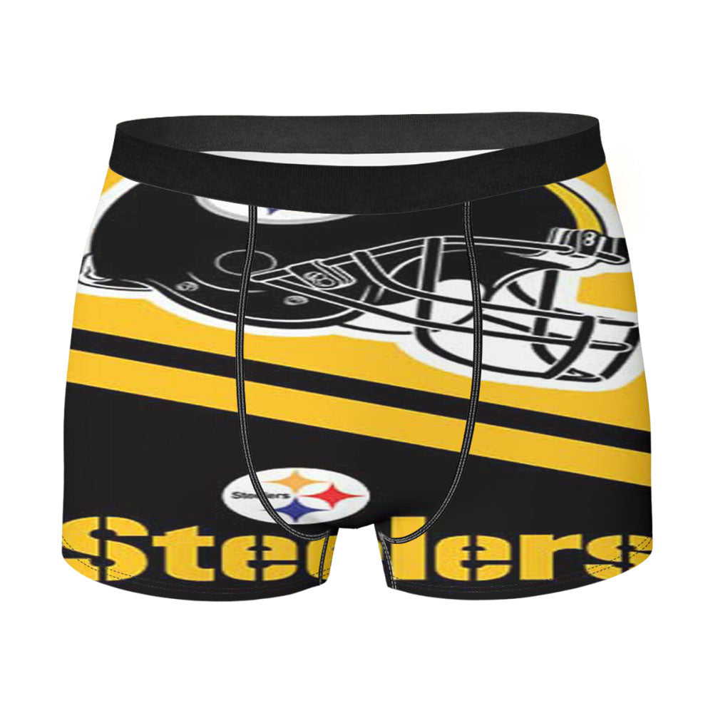 Pittsburgh Steelers Helmet Stripes Men'S Boxer Briefs