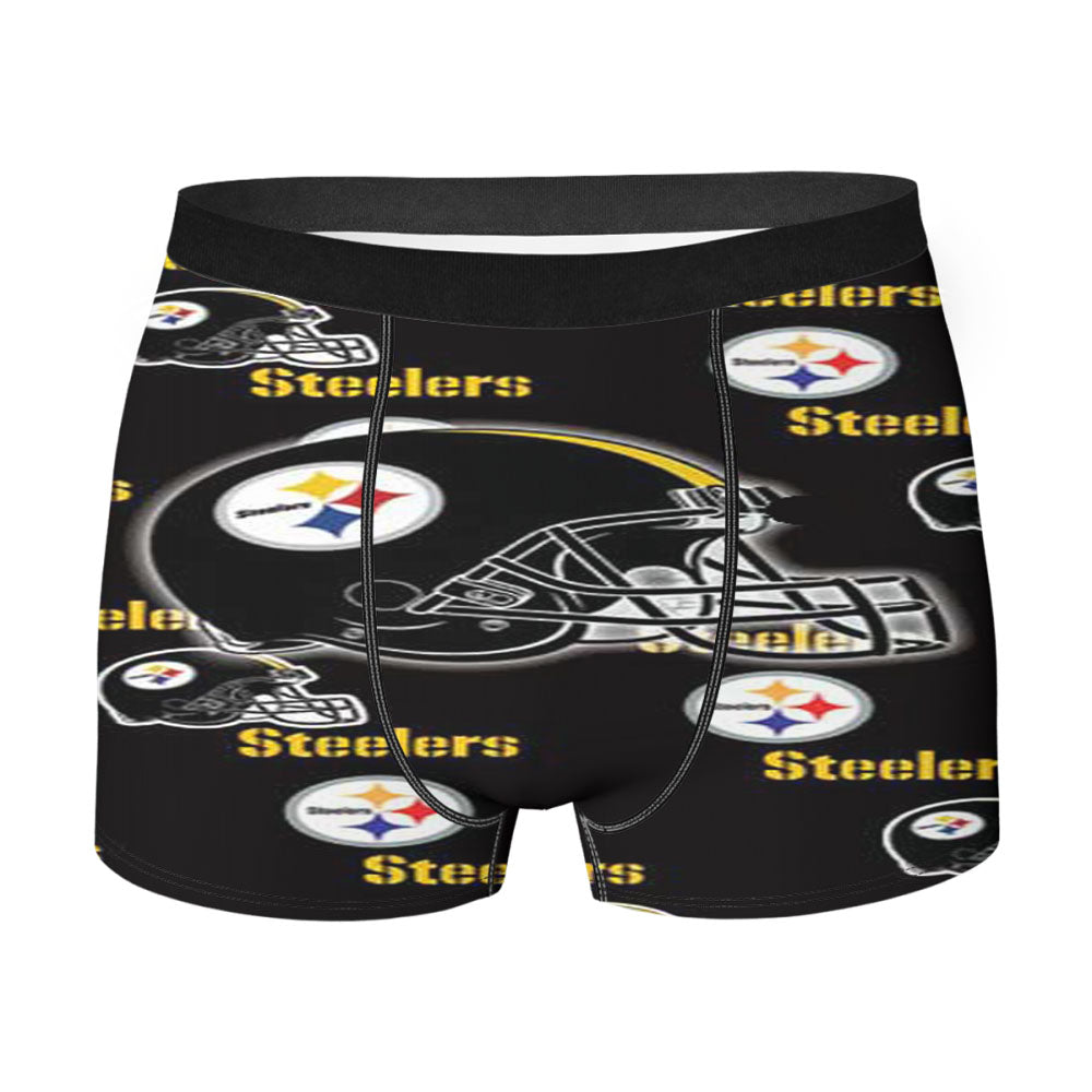 Pittsburgh Steelers Logos Helmets Men'S Boxer Briefs