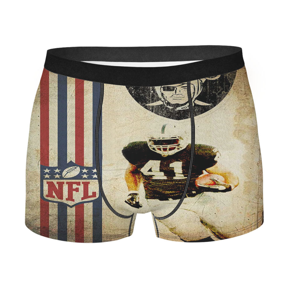 Placa Decorativa Nfl Raiders Parede Men'S Boxer Briefs