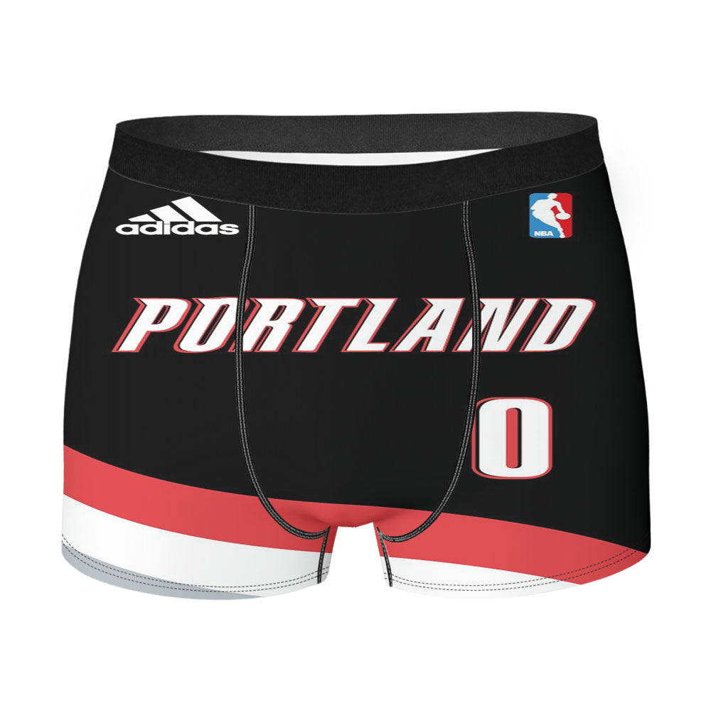 Portland Nba Number Zero Jersey Wallpaper Men'S Boxer Briefs
