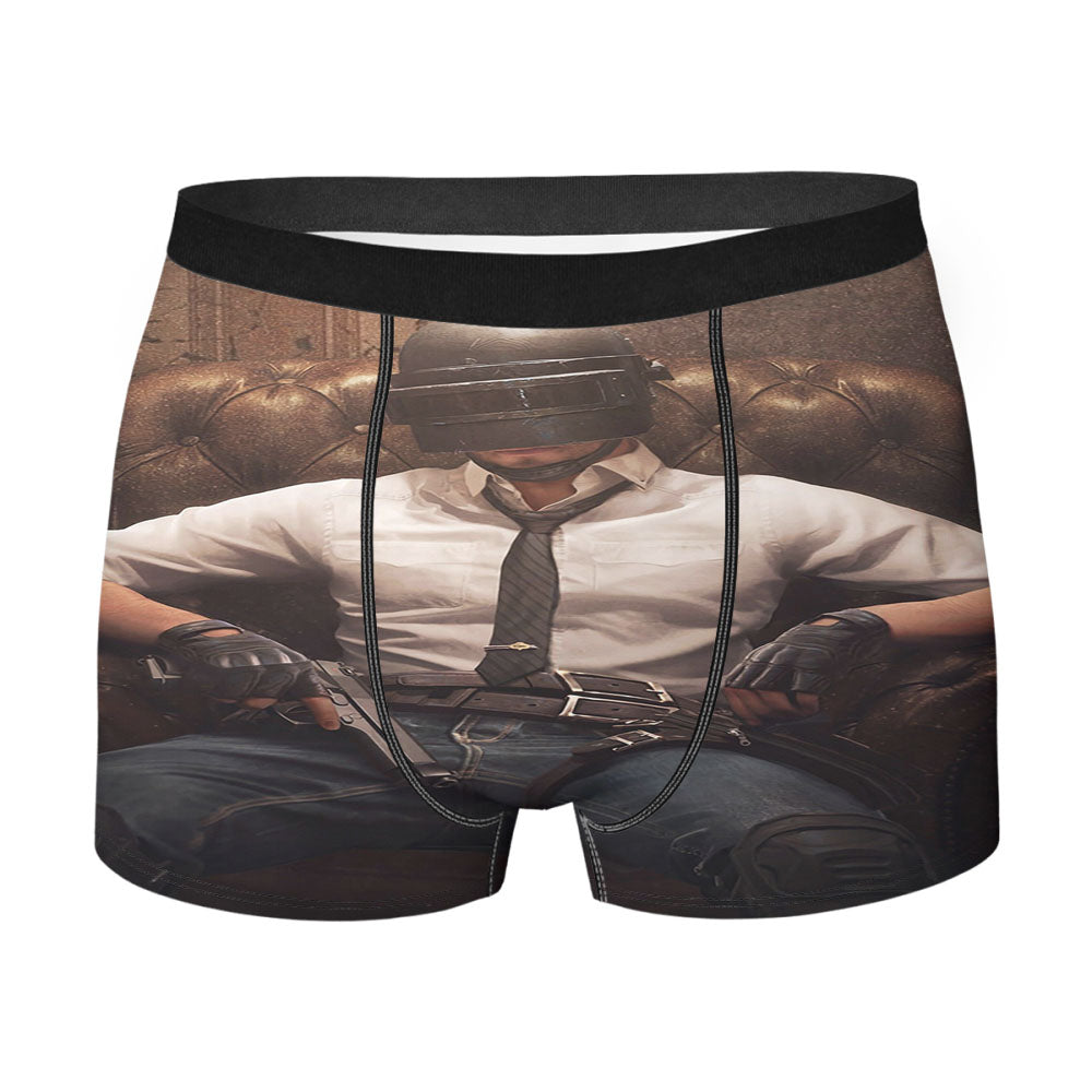 Pubg Helmet Guy Men'S Boxer Briefs