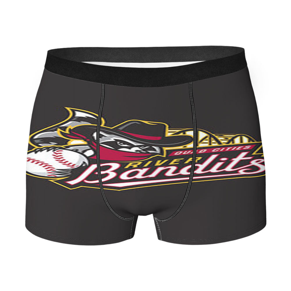Quad Cities River Bandits Logo Black Men'S Boxer Briefs