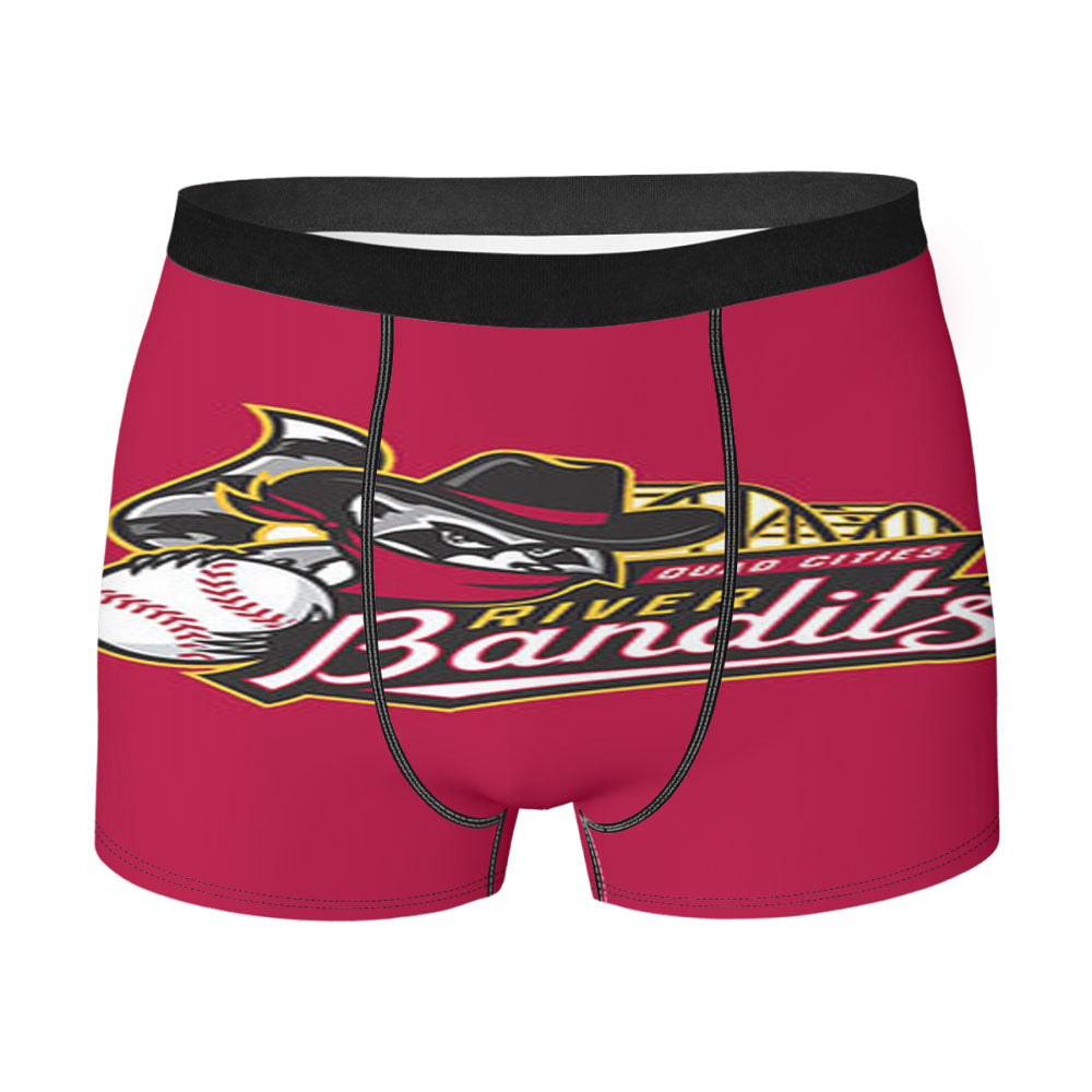 Quad Cities River Bandits Logo Red Men'S Boxer Briefs