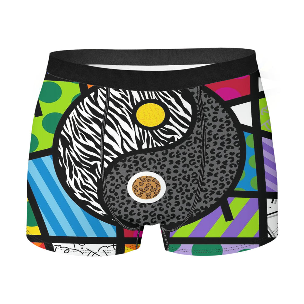 Romero Britto Yin Yang Wallpaper Men'S Boxer Briefs