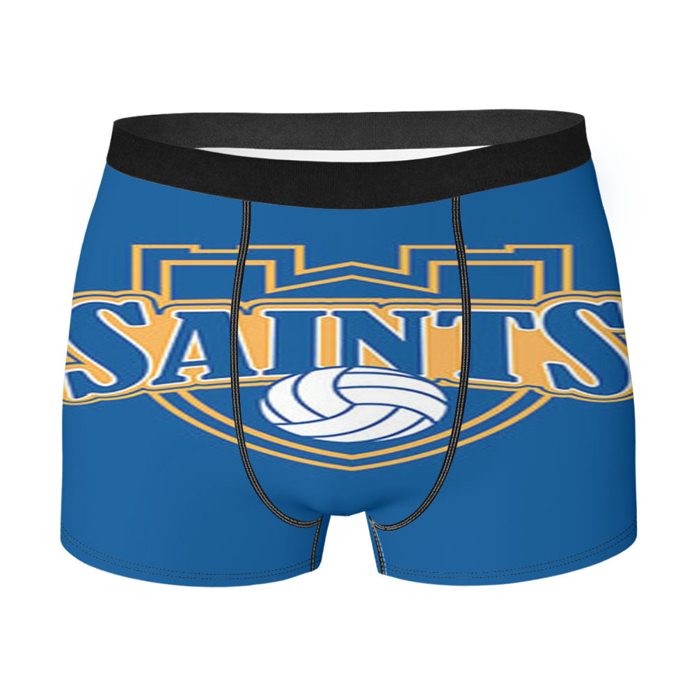Saints Baseball Logo Blue Men'S Boxer Briefs