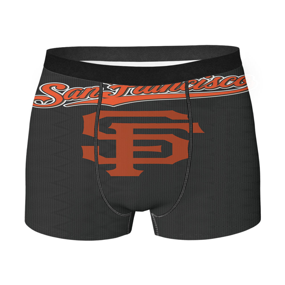 San Francisco Giant Black Men'S Boxer Briefs