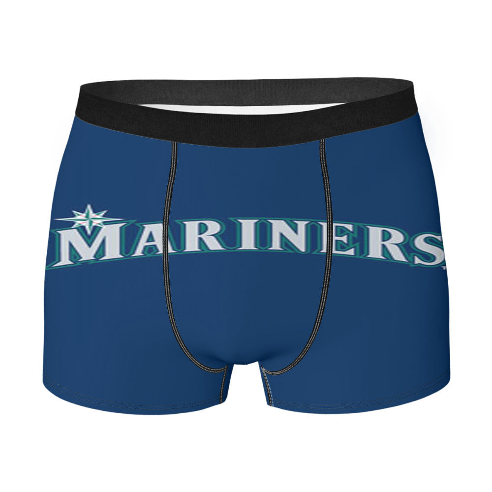 Seattle Mariners Text Men'S Boxer Briefs