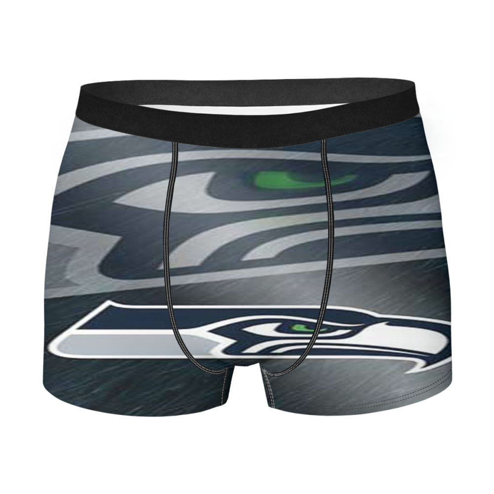 Seattle Seahawks Diagonal Blur Men'S Boxer Briefs