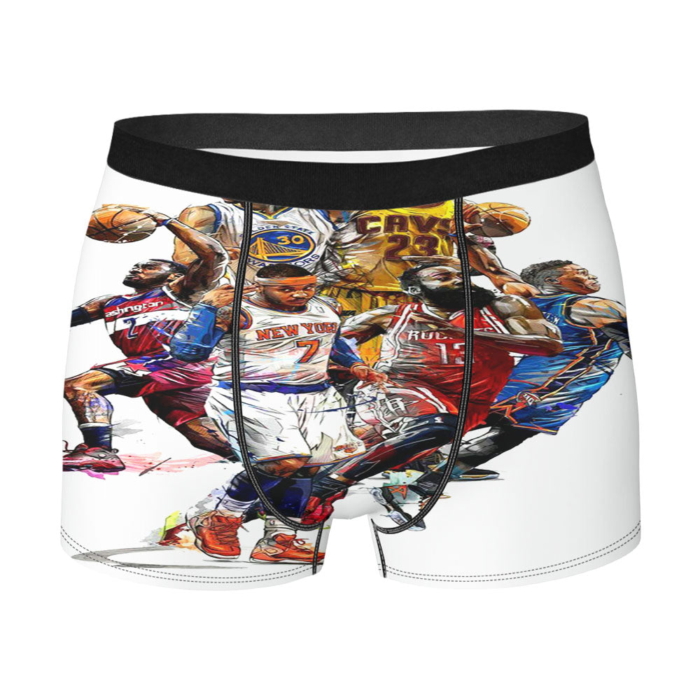 Six Legendary Nba Players Art Men'S Boxer Briefs