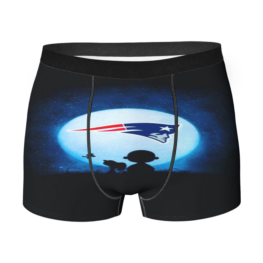 Snoppy And Charlie New England Patriots Men'S Boxer Briefs