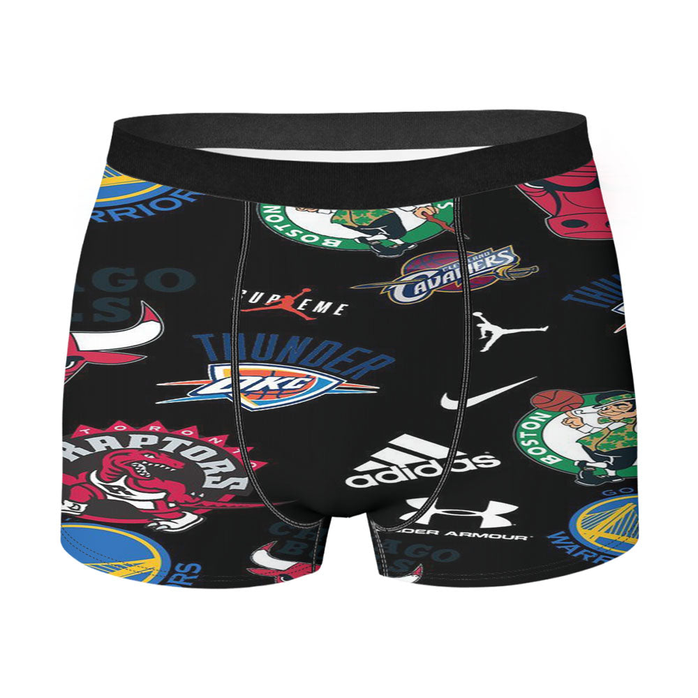 Sport Logo Pattern Nba Men'S Boxer Briefs