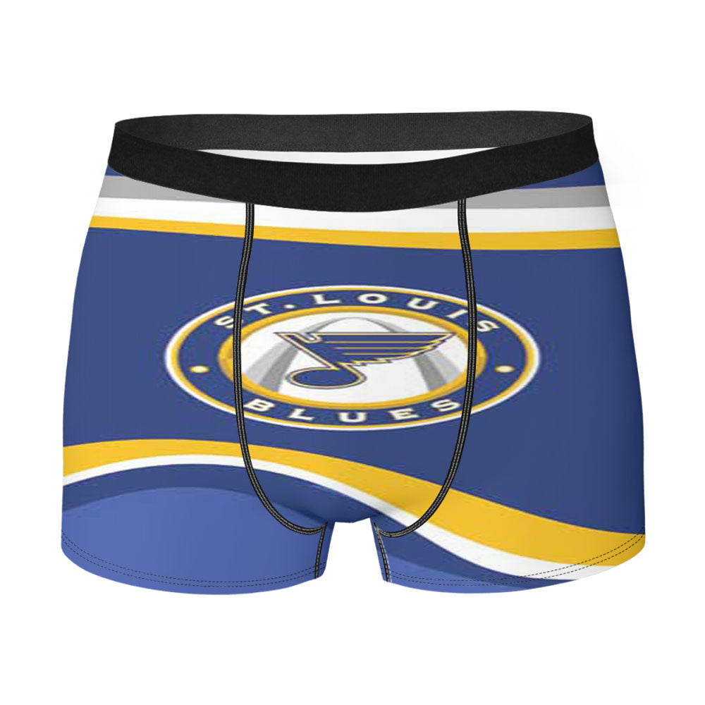 St Louis Blues Wavy Banners Logo Men'S Boxer Briefs