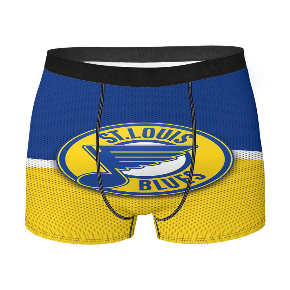 St Louis Logo Blue Yellow Jersey Men'S Boxer Briefs