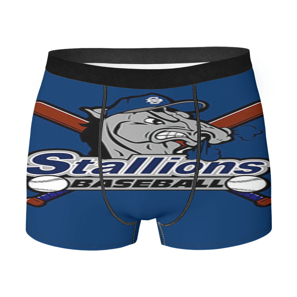 Stallions Baseball Logo Blue Men'S Boxer Briefs