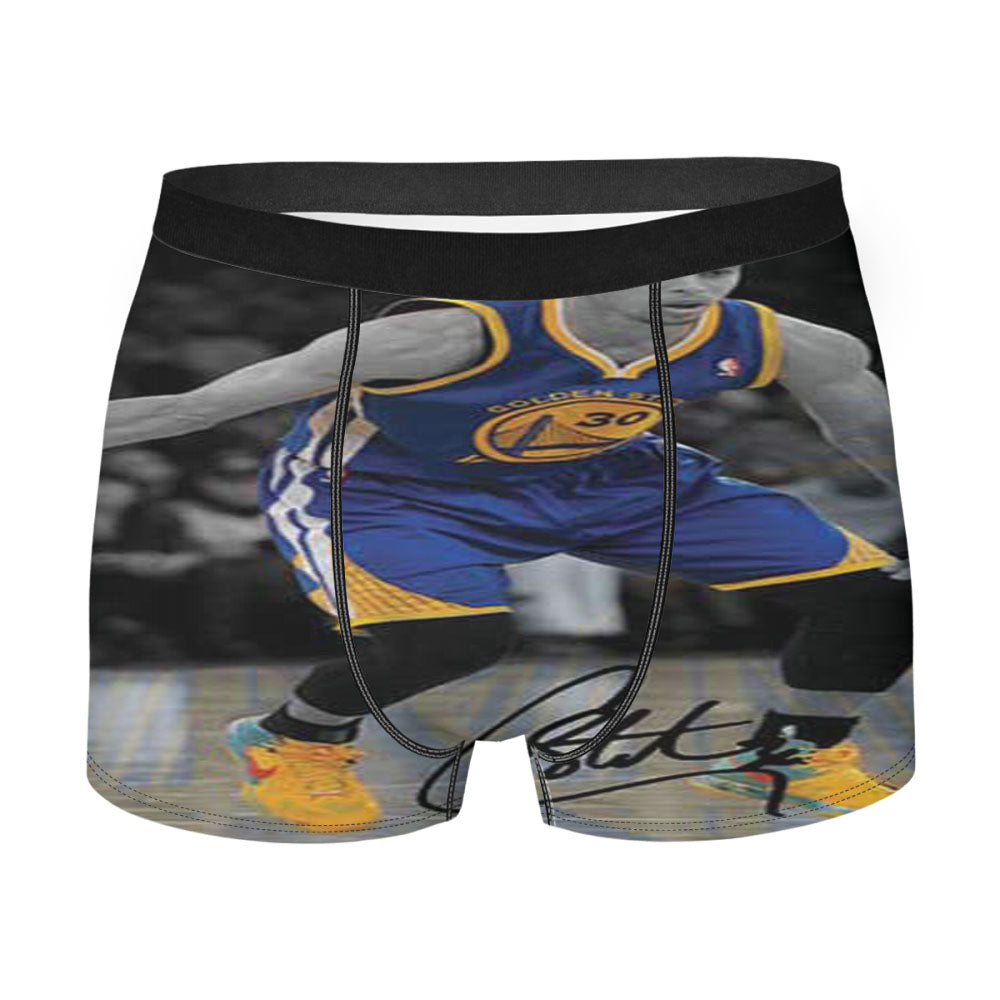 Stephen Curry Grey Blue Gold Men'S Boxer Briefs