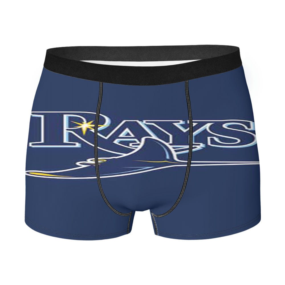Tampa Bay Rays Logo On Blue Men'S Boxer Briefs