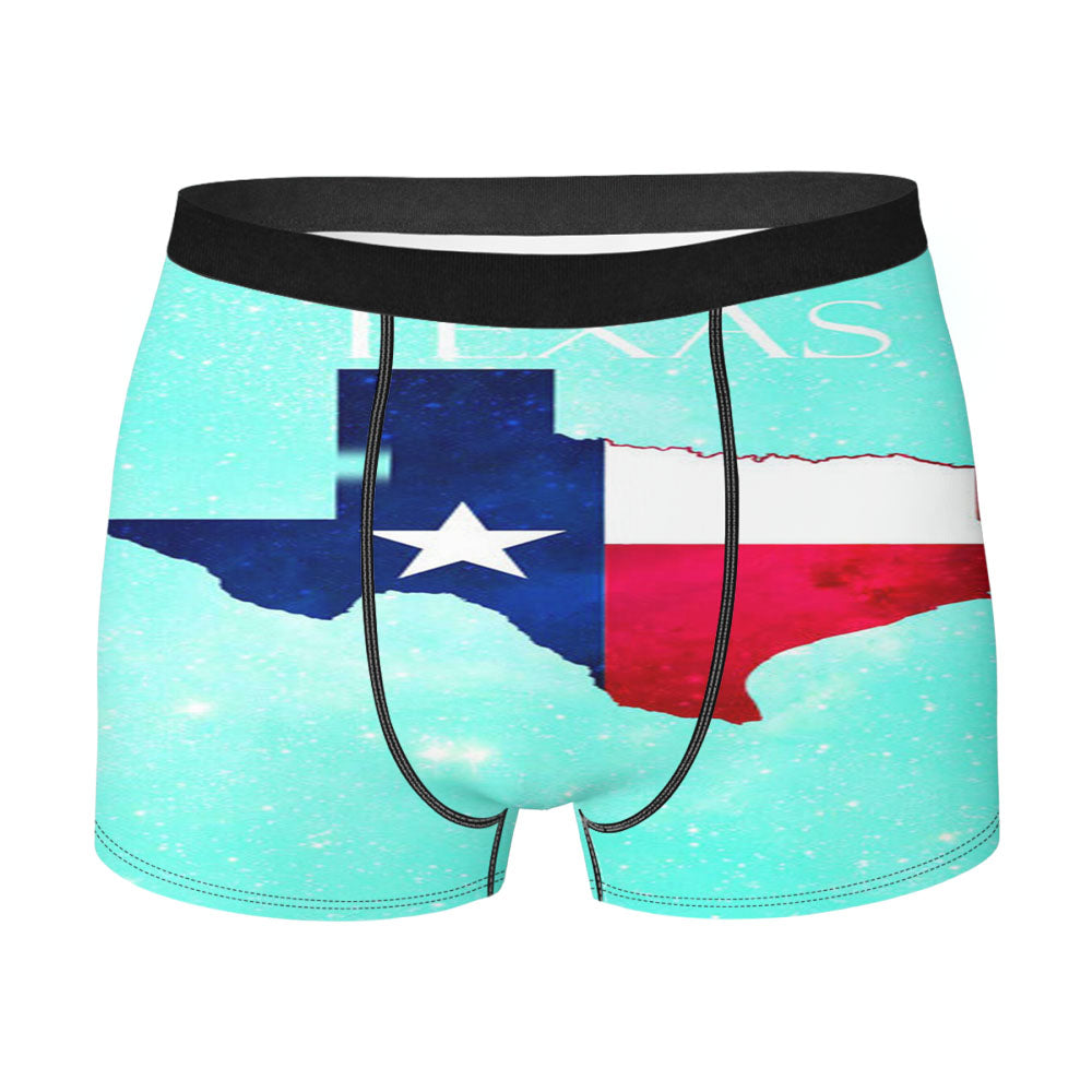 Texas Map Flag Men'S Boxer Briefs
