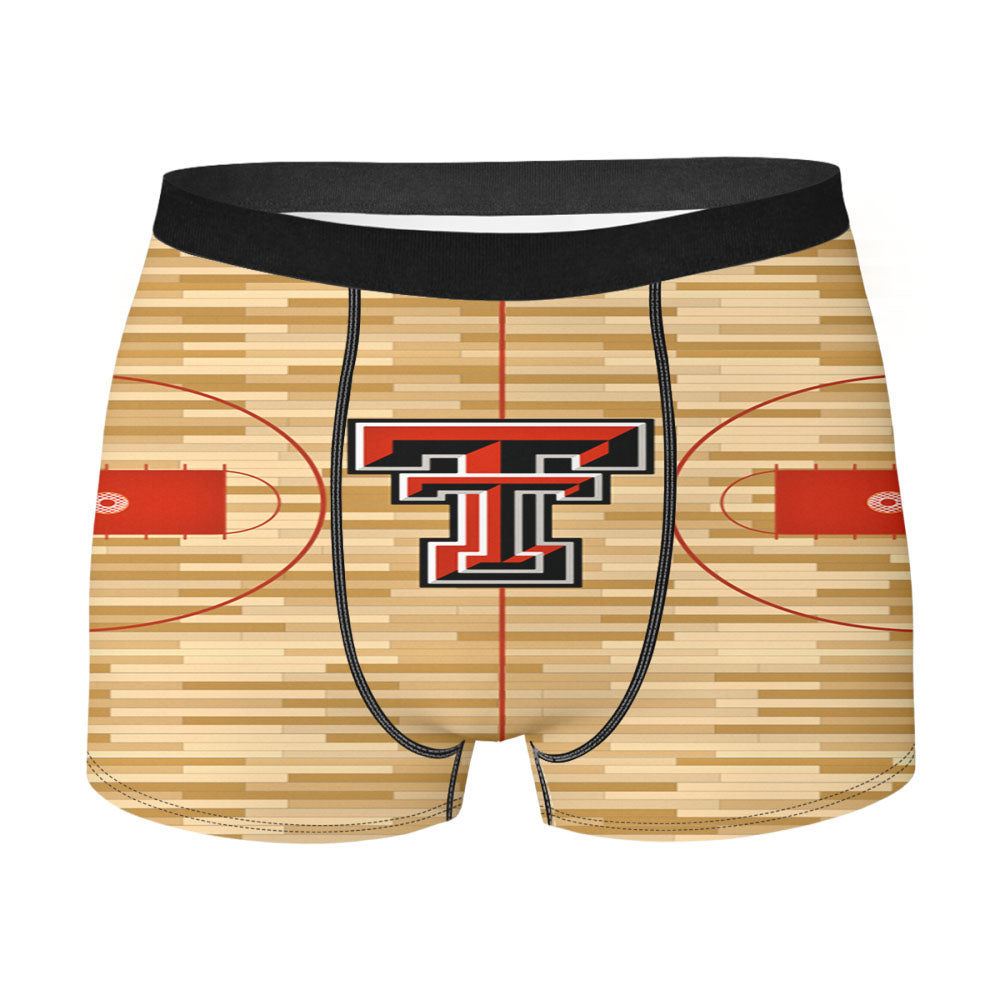 Texas Tech Red Raiders Basketball Team Court Men'S Boxer Briefs