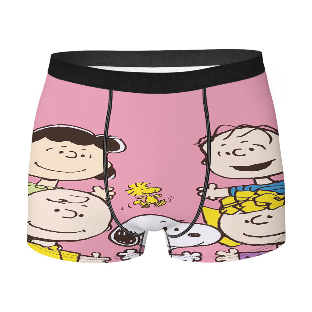 The Peanuts Charlie Brown And Snoopy Cartoon Men'S Boxer Briefs