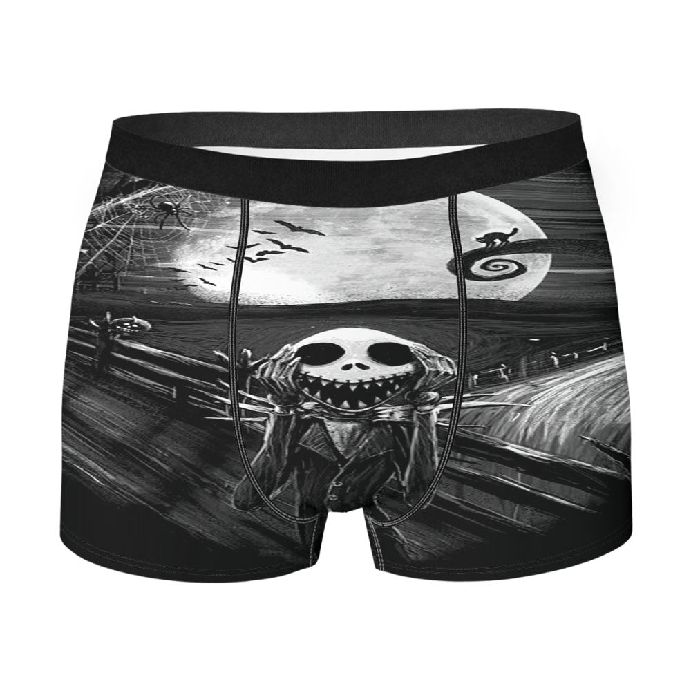 The Scream Nightmare Before Christmas Black Men'S Boxer Briefs