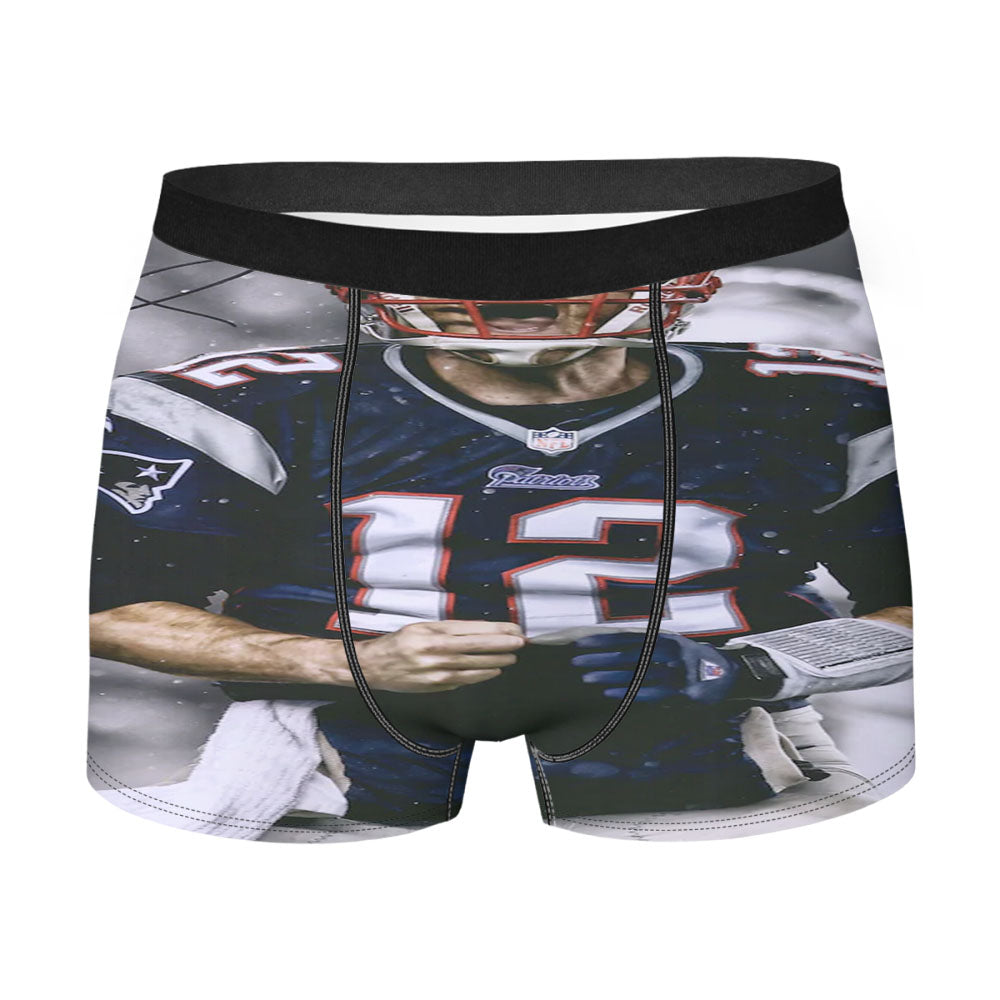 Tom Brady New England Patriots Nfl Wallpaper Men'S Boxer Briefs