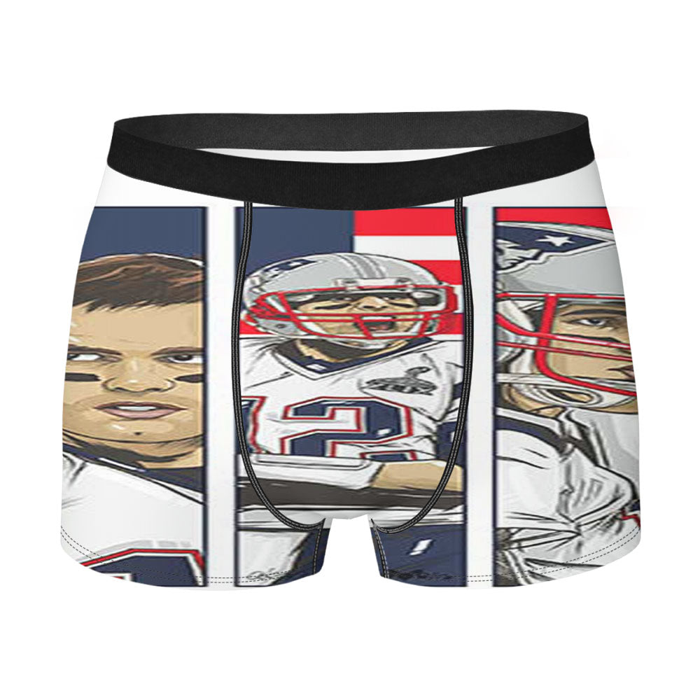 Tom Brady Patriots Nfl Men'S Boxer Briefs