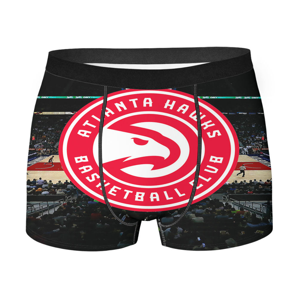 Top Atlanta Hawks Court Wallpaper Men'S Boxer Briefs