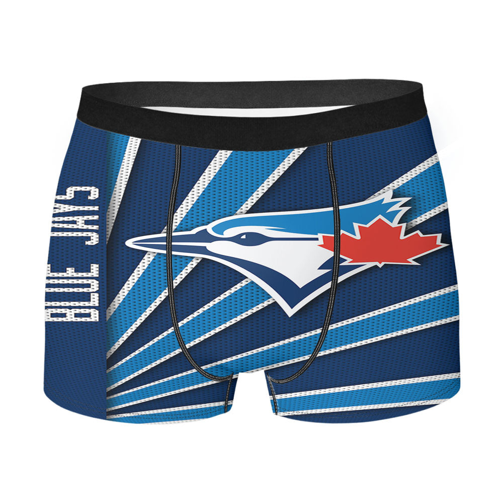 Toronto Blue Jays Stripe Wallpaper Men'S Boxer Briefs
