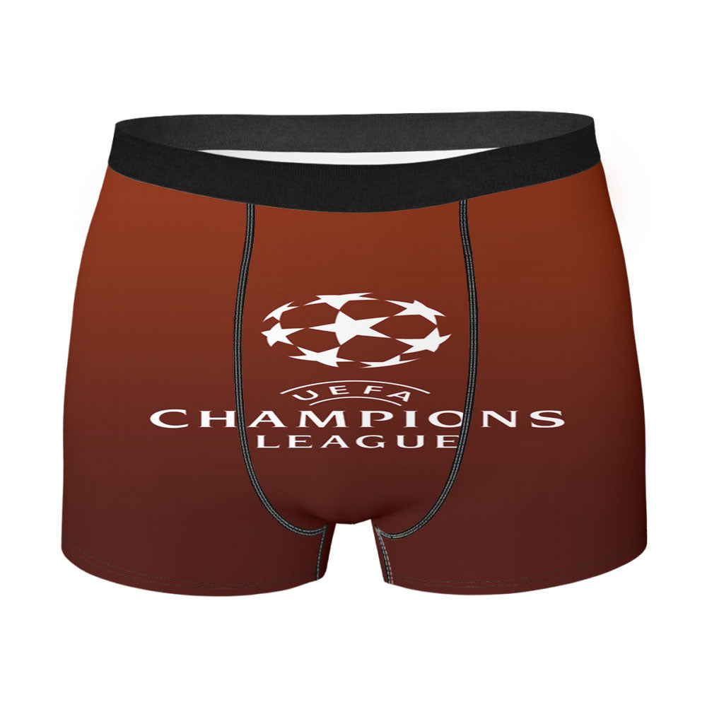 Uefa Champions League Football Logo Wallpaper Men'S Boxer Briefs