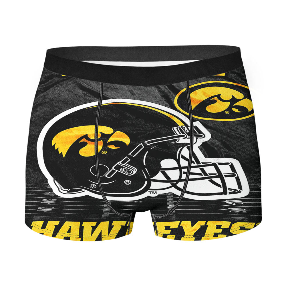 University Of Iowa Hawkeyes Black Men'S Boxer Briefs