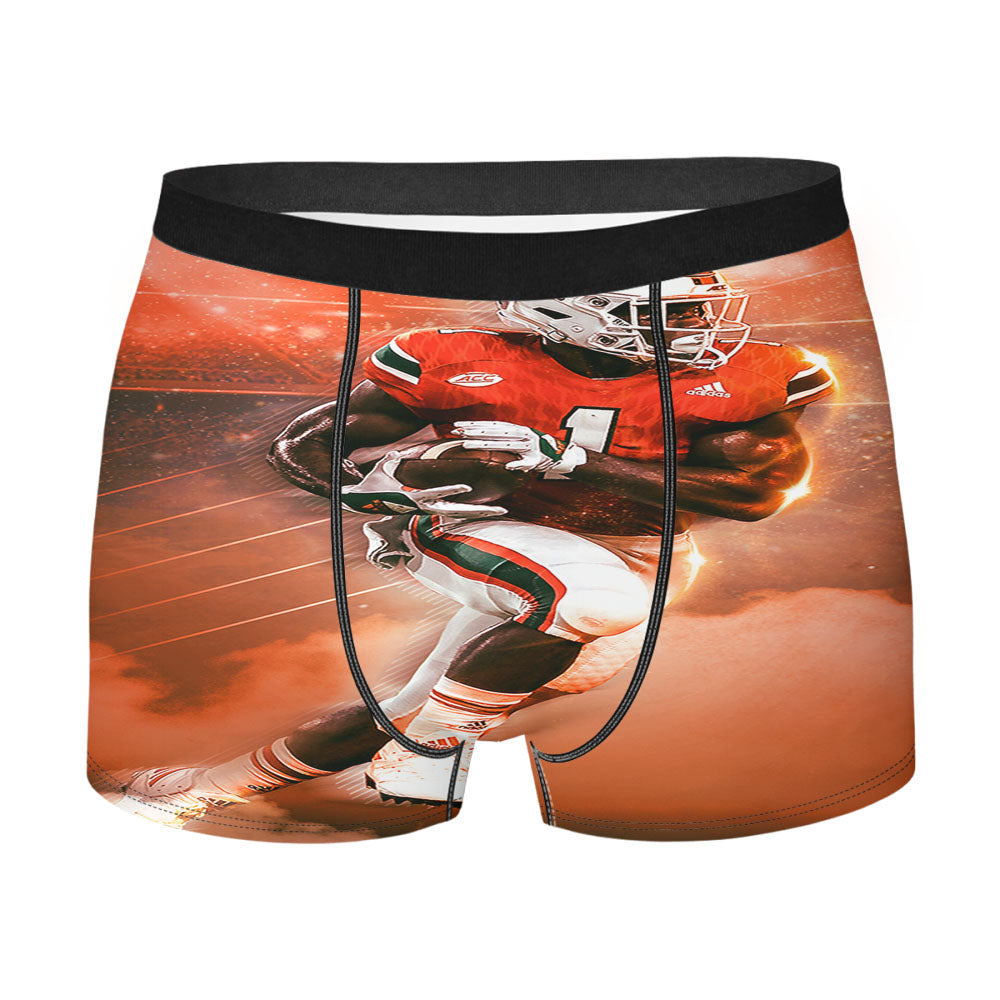 University Of Miami Football Men'S Boxer Briefs