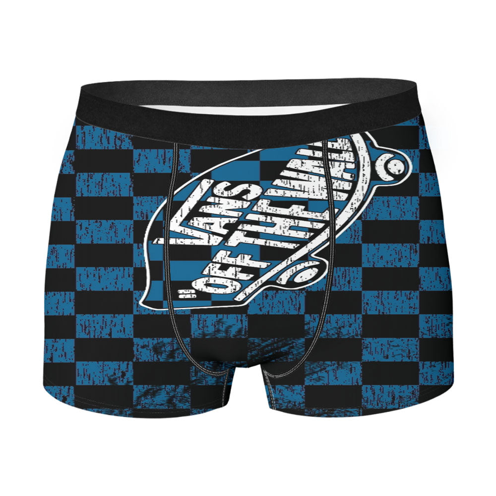 Vans Logo Black Blue Square Men'S Boxer Briefs
