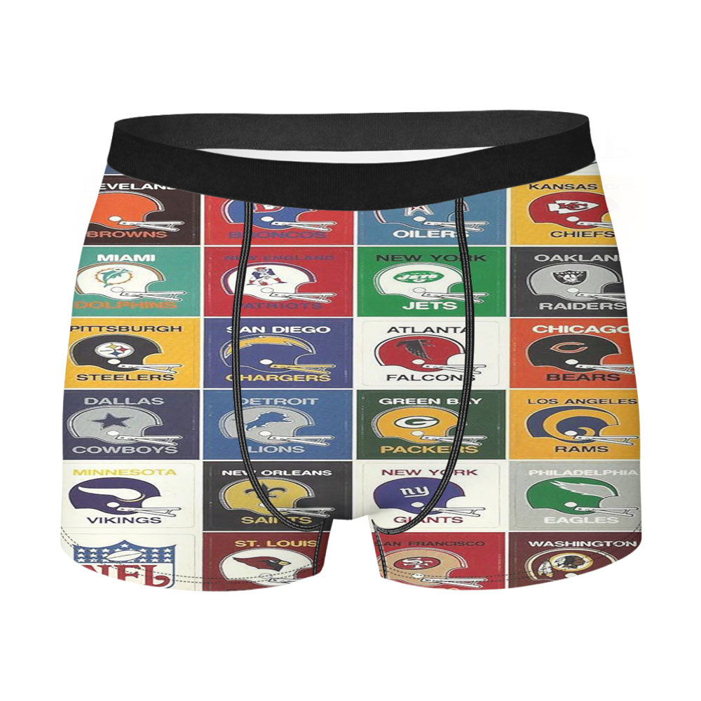 Vintage 70S Nfl Football Helmet Men'S Boxer Briefs