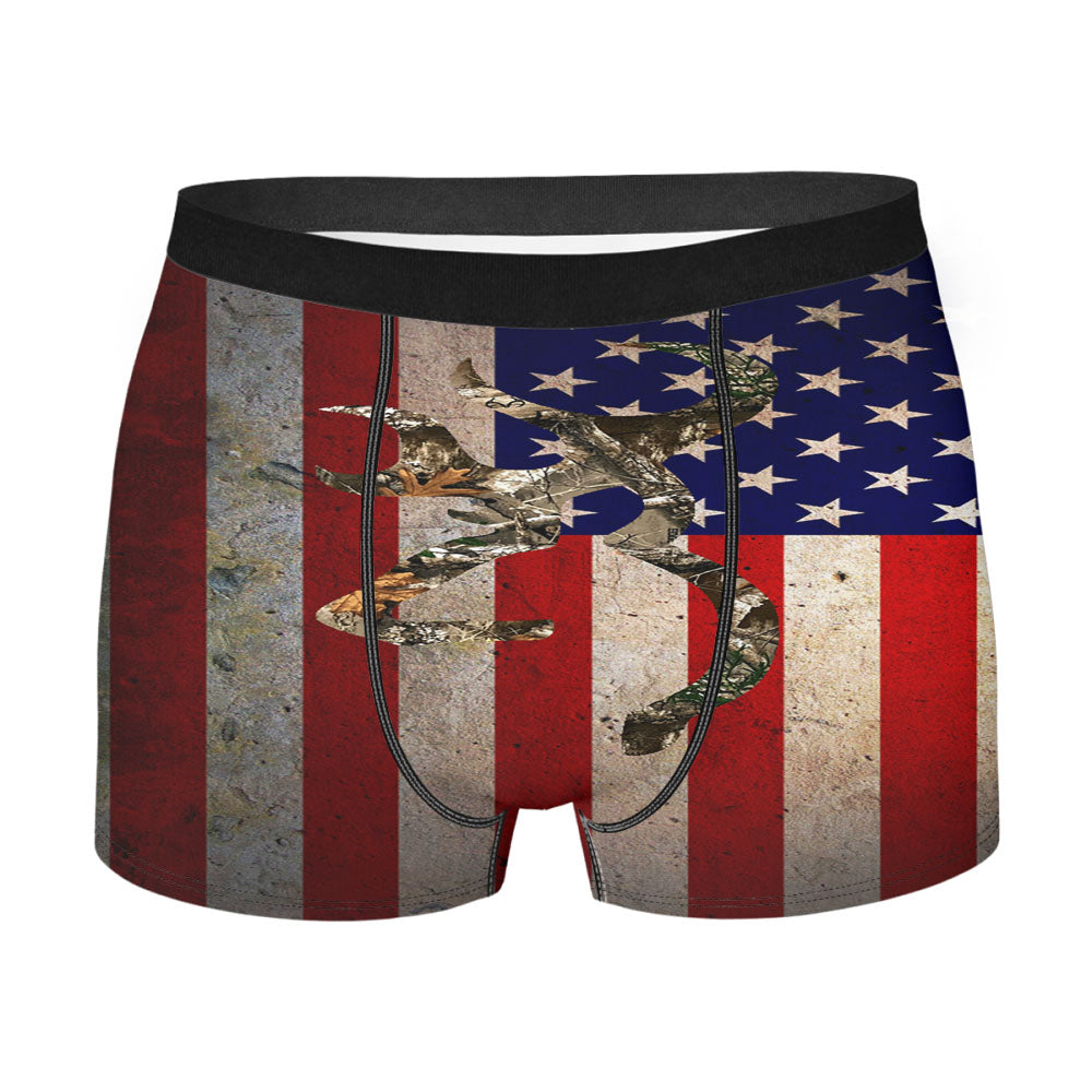 Vintage Flag Browning Deer Realtree Men'S Boxer Briefs