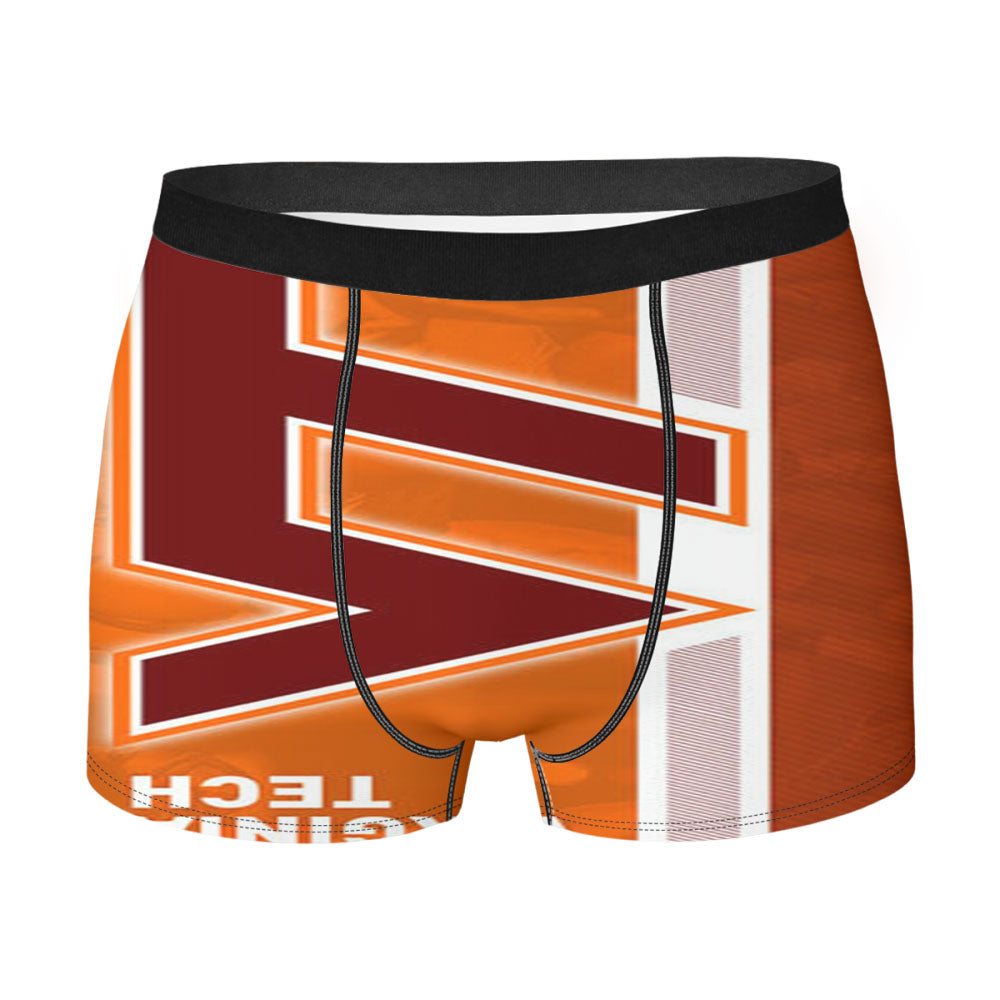 Virginia Tech Stripe Men'S Boxer Briefs