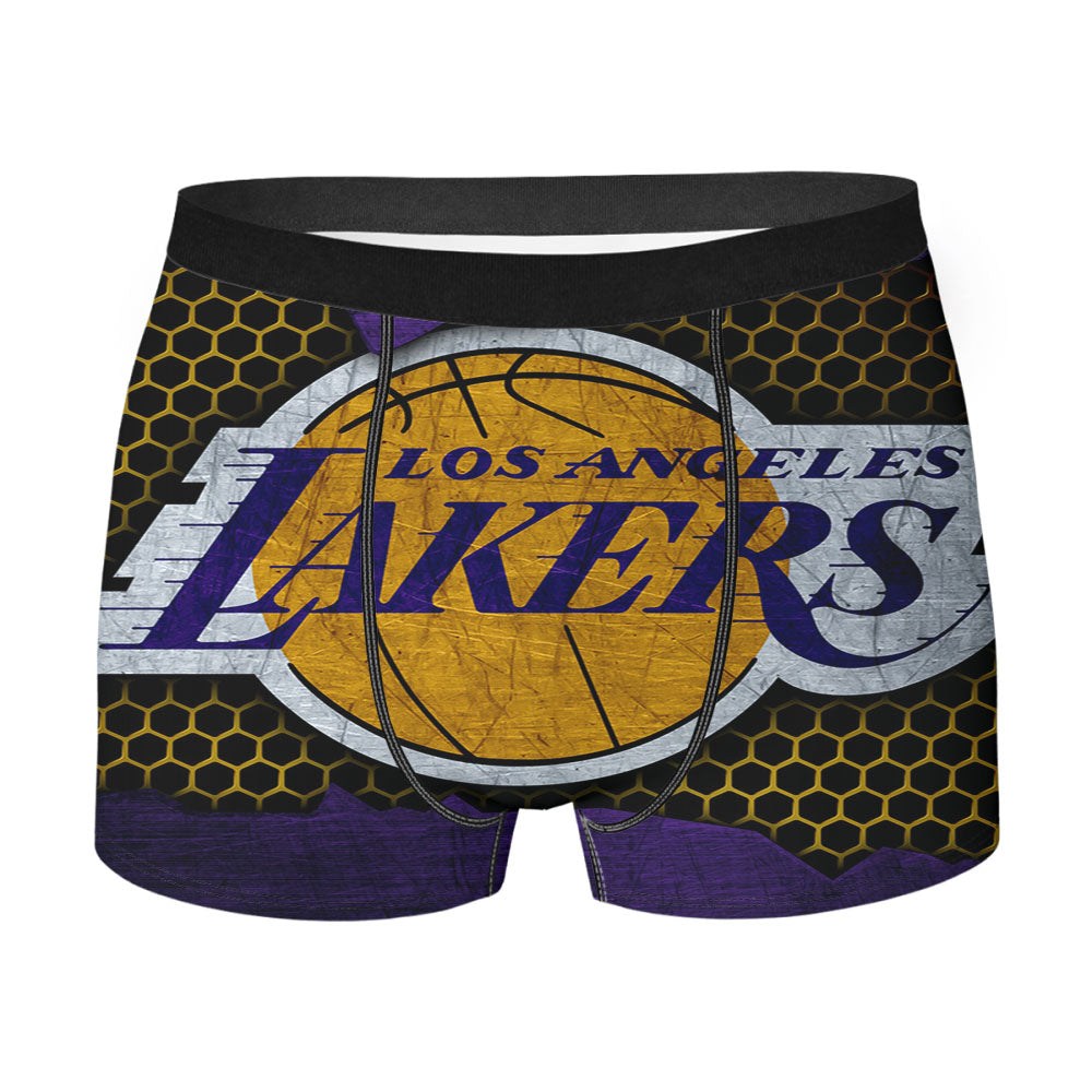 Wallpaper Sport Logo Basketball Nba Los Angeles Lakers Men'S Boxer Briefs