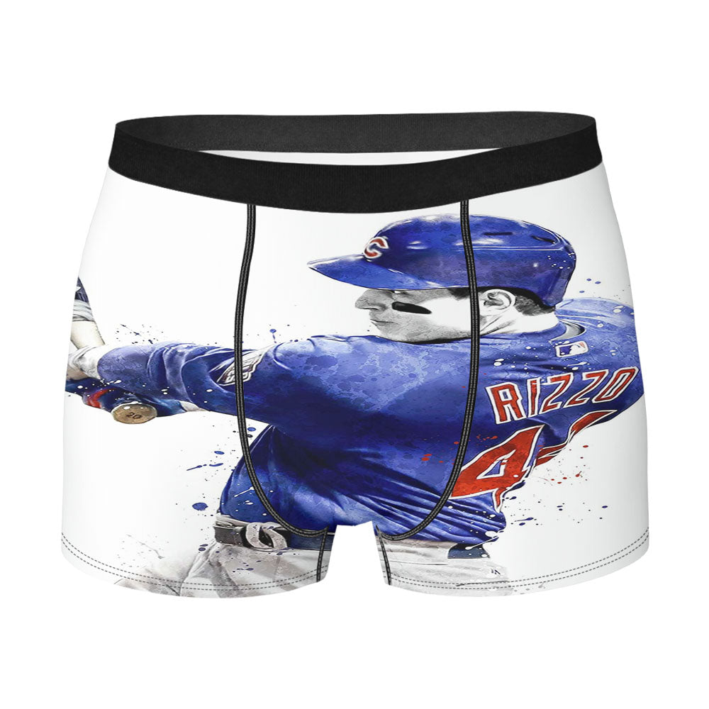 Watercolor Anthony Rizzo Chicago Cubs Baseball Men'S Boxer Briefs
