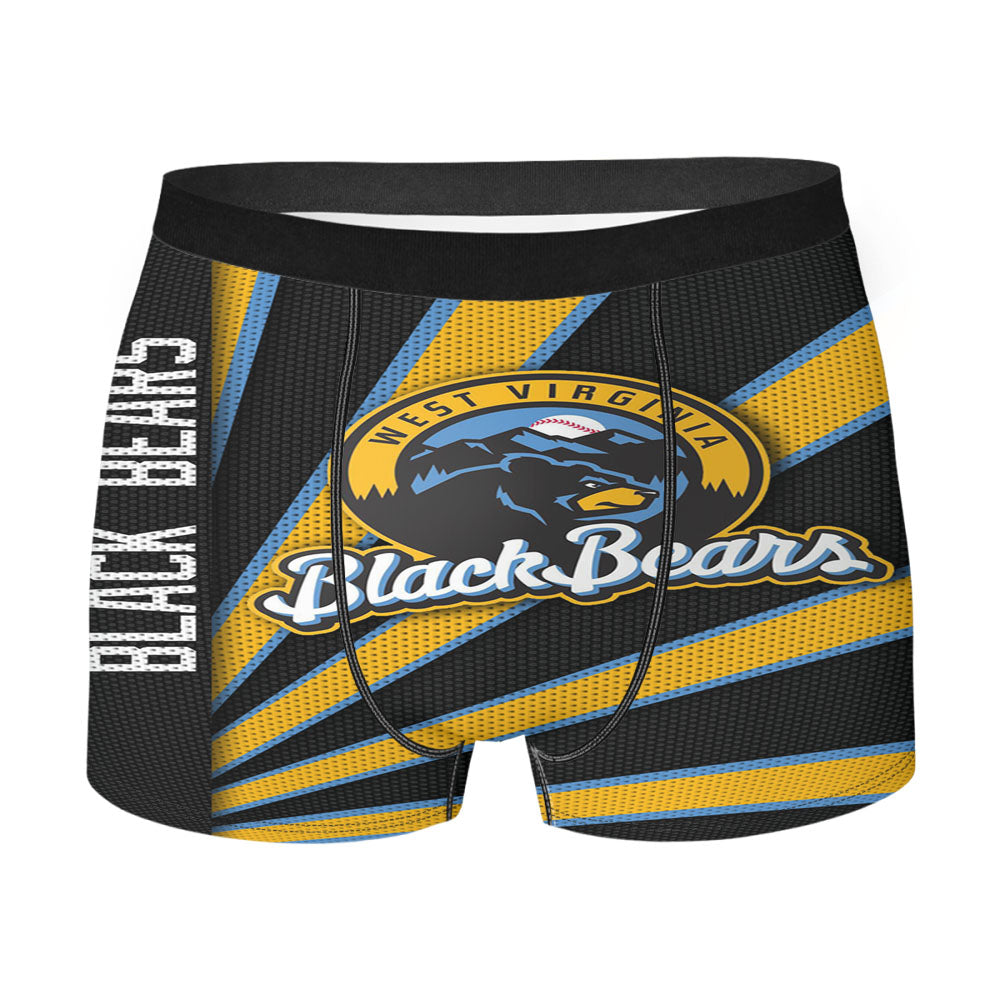 West Virginia Black Bears Stripe Wallpaper Men'S Boxer Briefs
