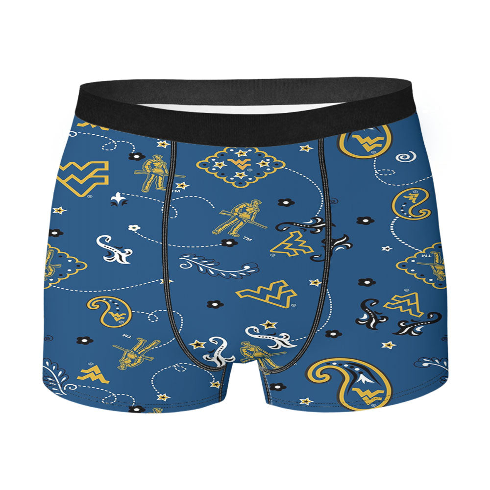 West Virginia Blue Winter Pattern Men'S Boxer Briefs