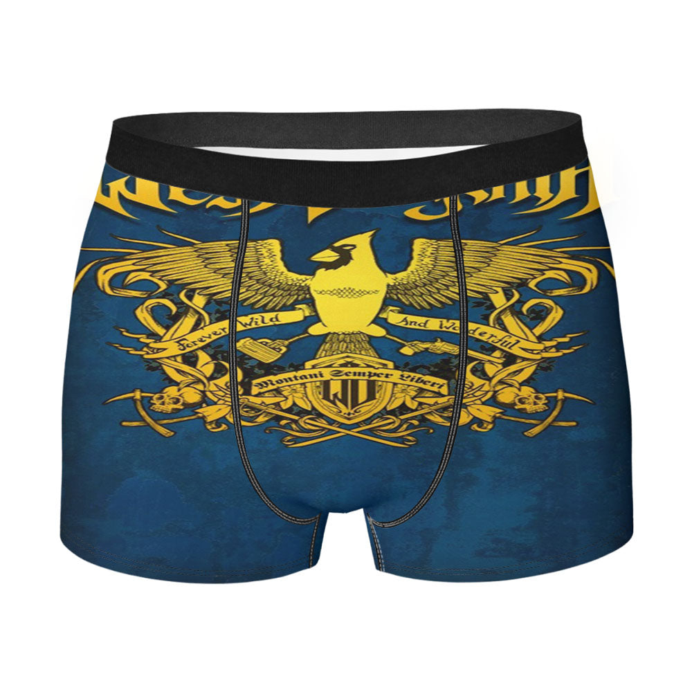 West Virginia Crest Blue Logo Men'S Boxer Briefs