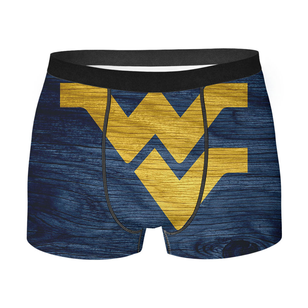 West Virginia Logo Wood Wallpaper Men'S Boxer Briefs