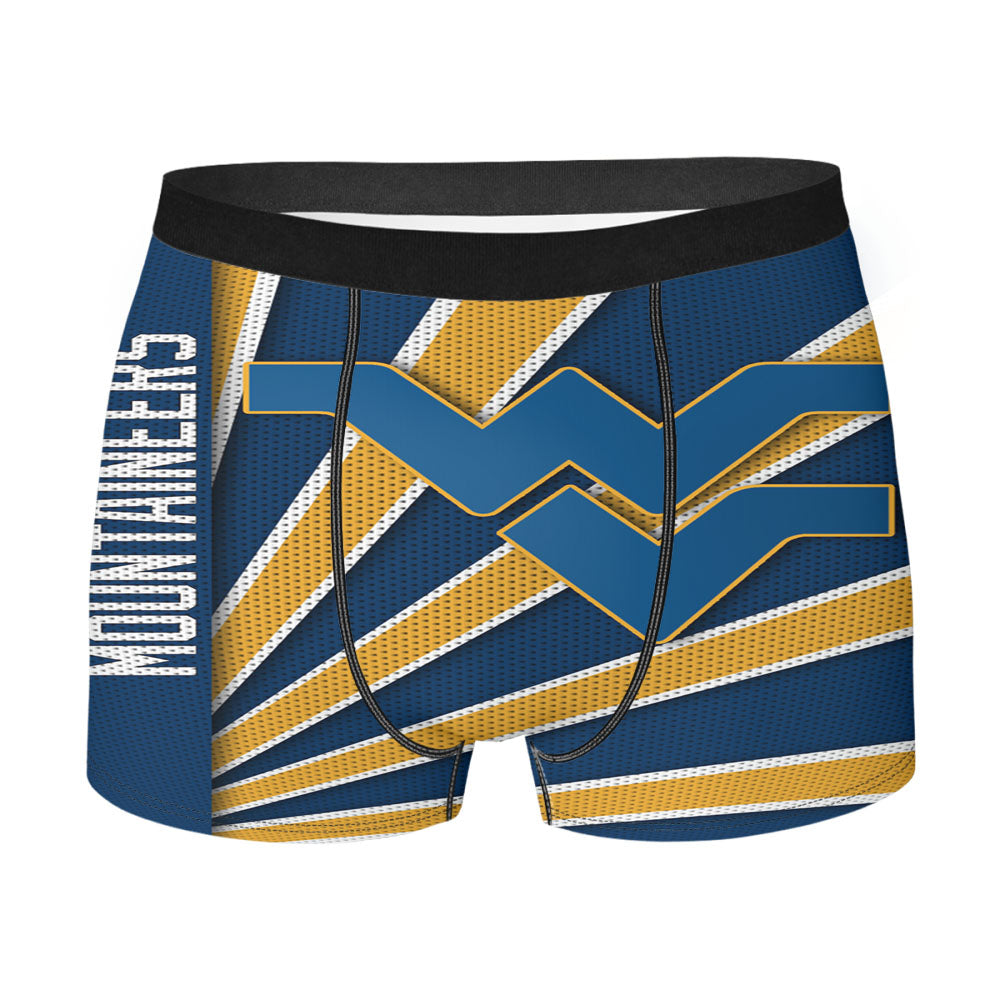 West Virginia Mountaineers Stripe Wallpaper Men'S Boxer Briefs